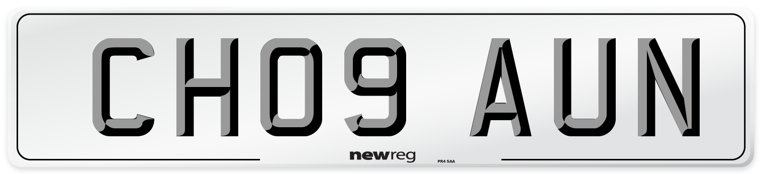 CH09 AUN Number Plate from New Reg